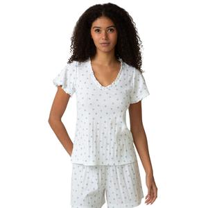Womens HUE(R) Short Sleeve Pointelle Pajama Tee