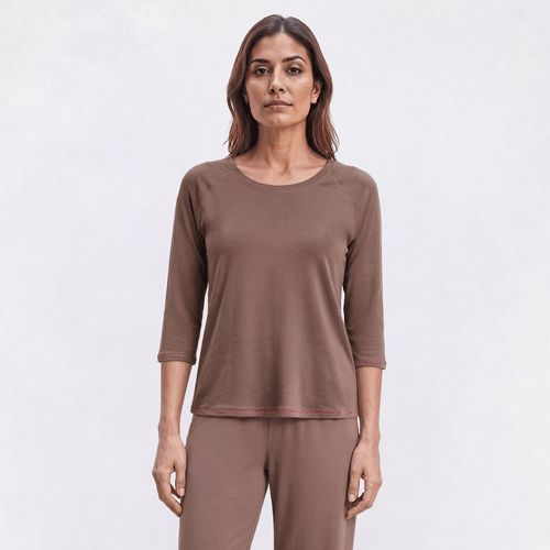 Womens HUE(R) 3/4 Sleeve Candied Boxy Pajama Top alternate view