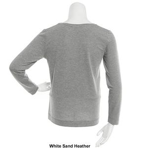 Womens HUE(R) Long Sleeve Terry Knit Pajama Tee alternate view