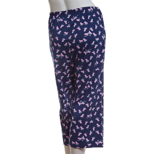 Womens HUE(R) Beach Chair Pajama Capris alternate view