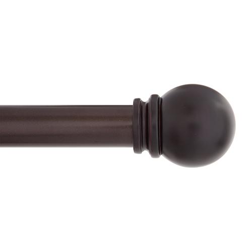 Kenney Hamlin 1in. Double Decorative Rod Set - Brown