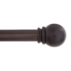 Kenney Hamlin 1in. Double Decorative Rod Set - Brown