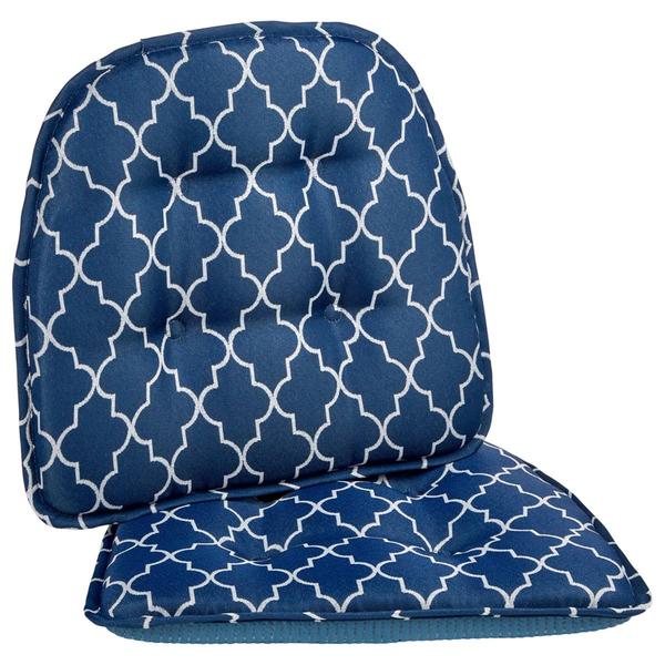 Klear Vu The Gripper(R) 2pc. Trellis Tufted Chair Cushion Set