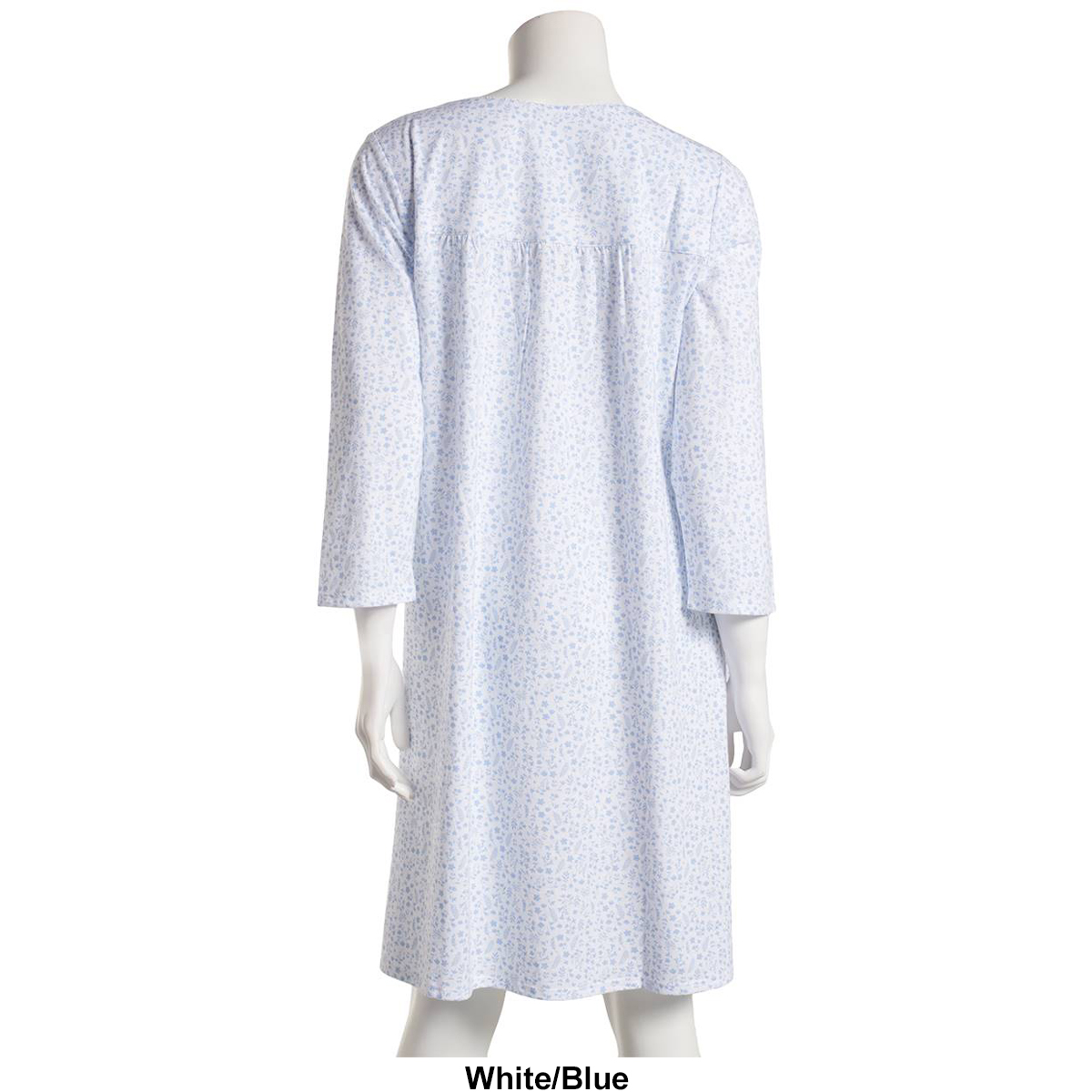 Plus Size Celestial Dreams 3/4 Sleeve Floral Waltz Nightgown
