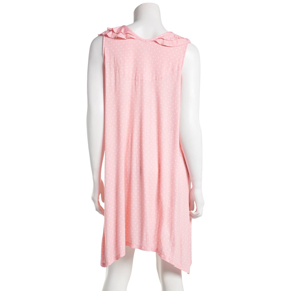 Womens Ellen Tracy Flutter Sleeve Dot Tank V-Neck Nightshirt