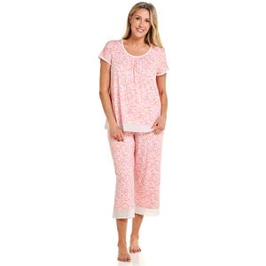 Womens Ellen Tracy Short Sleeve Scoop Neck Pajama Set