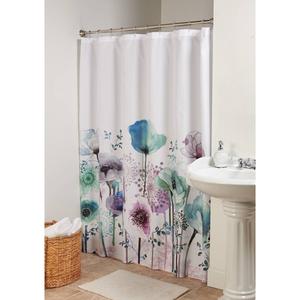 Blue Poppies Shower Curtain