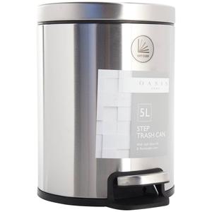 5 Litre Round Trash Can w/ Soft Close Lid