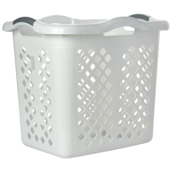 2 BU White Laundry Basket With Handles