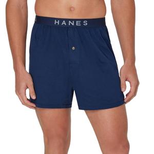Mens Hanes(R) Ultimate 4pk. ComfortSoft(R) Knit Boxers - Blue/Grey