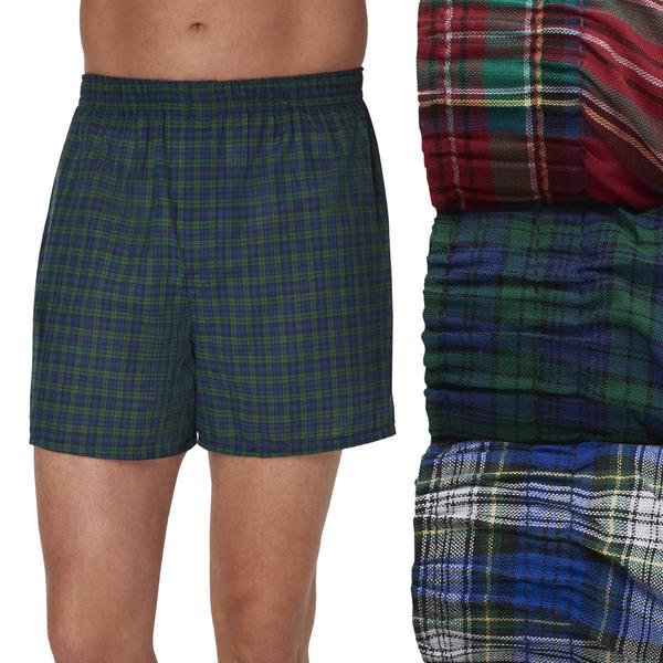 Men's Big & Tall Hanes(R) Ultimate 3pk. Woven Boxers - Black/Red alternate view