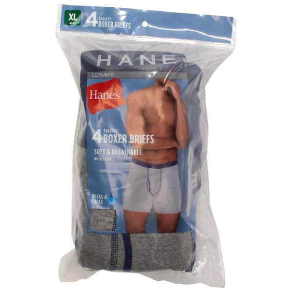Mens Hanes(R) Ultimate 4pk. Core Boxer Brief - Blue/Grey alternate view