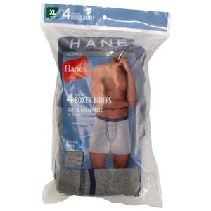 Mens Hanes(R) Ultimate 4pk. Core Boxer Brief - Blue/Grey alternate view