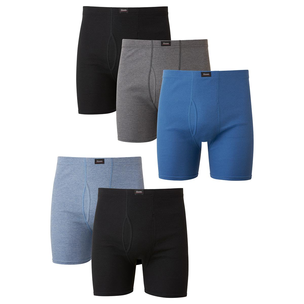 Mens Hanes Ultimate(R) 5pk. Covered Waistband Boxer Briefs