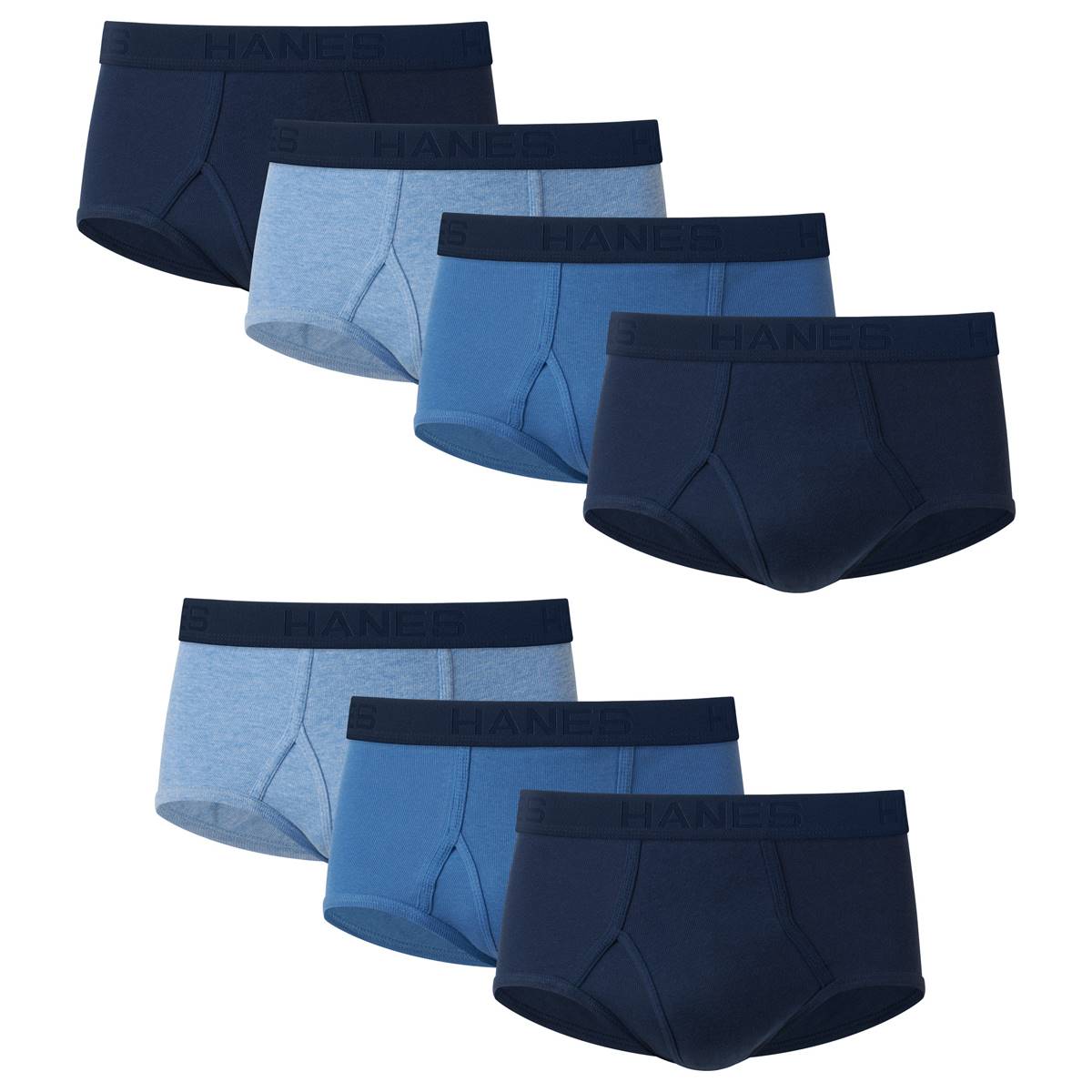 Mens Hanes Ultimate(R) 7pk. Briefs - Blue/Multi