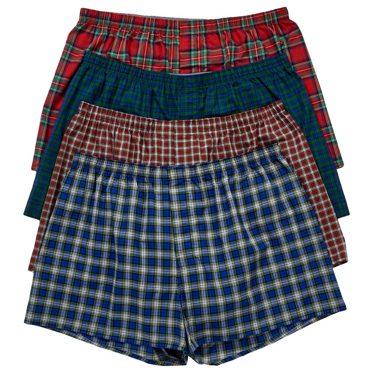 Mens Big & Tall Hanes Ultimate(R) Tartan Woven 4pk. Boxers