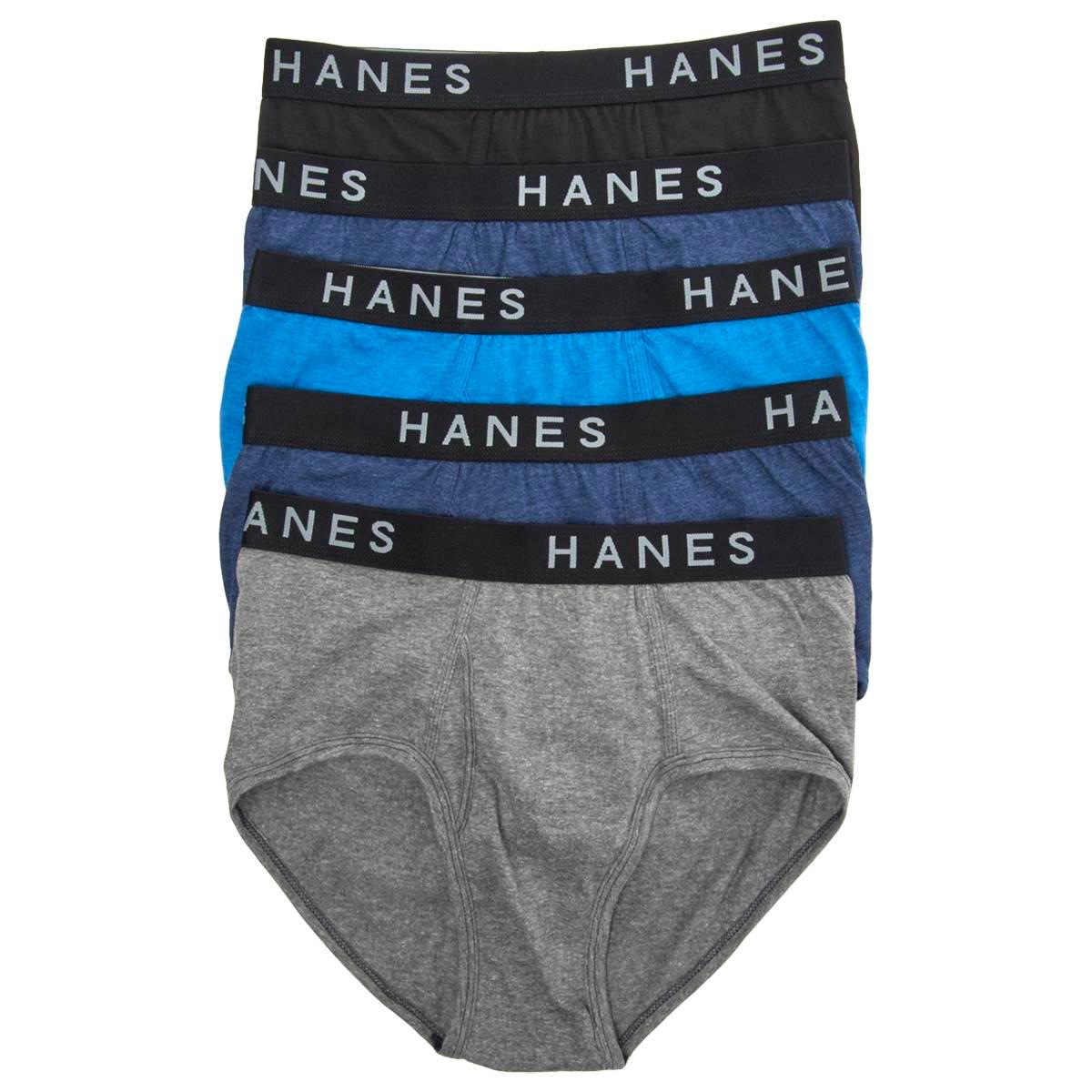 Mens Hanes Ultimate(R) 5pk.Comfort Blend Briefs -Navy/Grey
