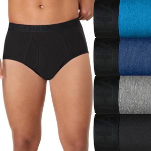 Mens Hanes(R) Ultimate 4pk. ComfortBlend(R) Briefs - Black/Grey alternate view