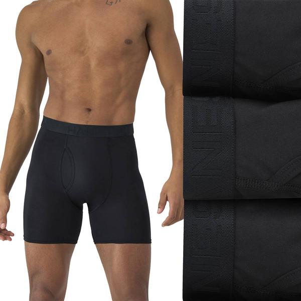 Mens Hanes(R) Ultimate 3pk. Comfort Sport Boxer Brief - Black alternate view