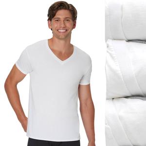 Men's Hanes(R) Ultimate 3pk. ComfortBlend(R) V-Neck Undershirts alternate view