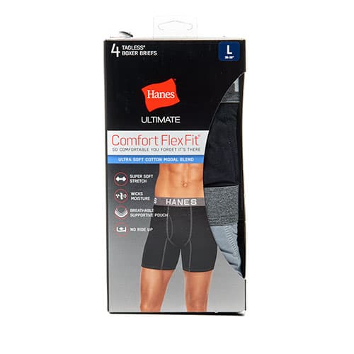 Mens Hanes(R) Ultimate(R) 4pk. Comfort Flex Fit Boxer Briefs