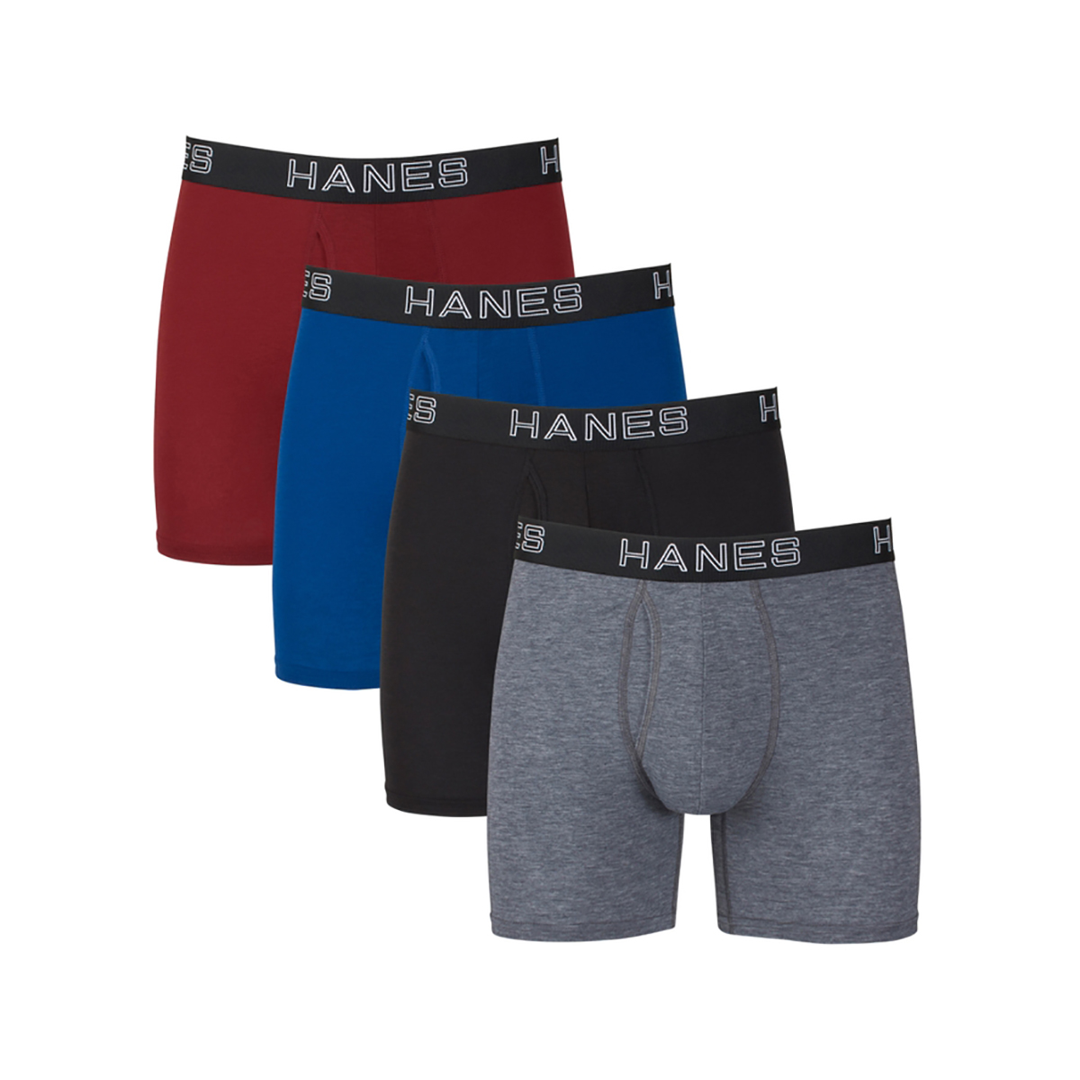 Mens Hanes Ultimate(R) 4pk. Comfort Fit Pouch Pocket Boxer Briefs