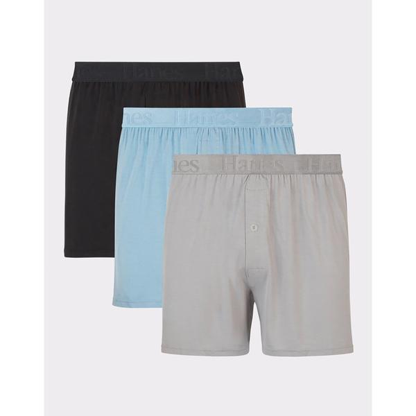 Mens Hanes(R) Ultimate 3pk. Original Super Soft Knit Boxers alternate view