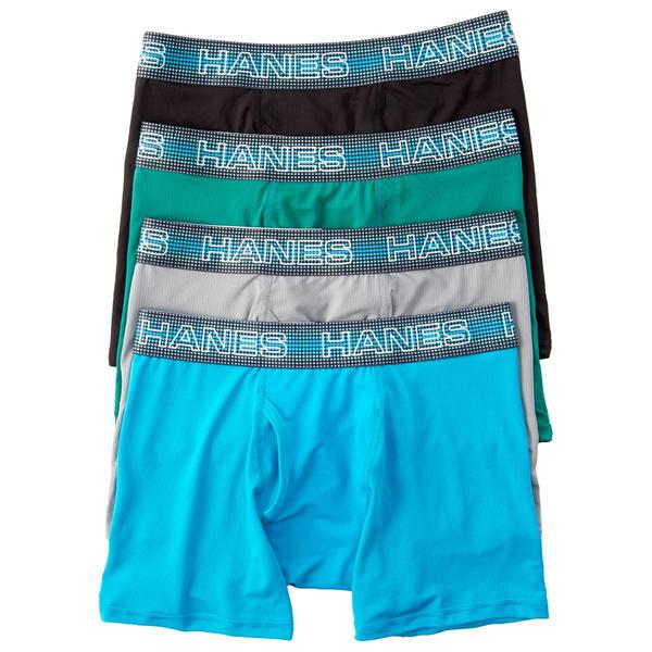 Mens Hanes(R) Ultimate Sport X-TEMP(tm) 4pk. Boxer Briefs
