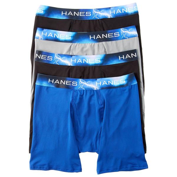 Mens Hanes(R) Ultimate Sport X-TEMP(tm) 4pk. Long Leg Boxer Briefs