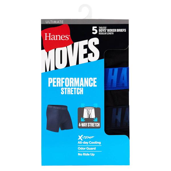 Boys (8-20) Hanes(R) Moves 5pk. X-TEMP(R) Boxer Briefs alternate view