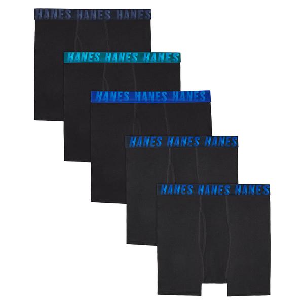 Boys (8-20) Hanes(R) Moves 5pk. X-TEMP(R) Boxer Briefs