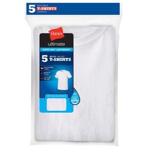 Boys (8-20) Hanes(R) Ultimate 5pk. Crew Neck Tees alternate view
