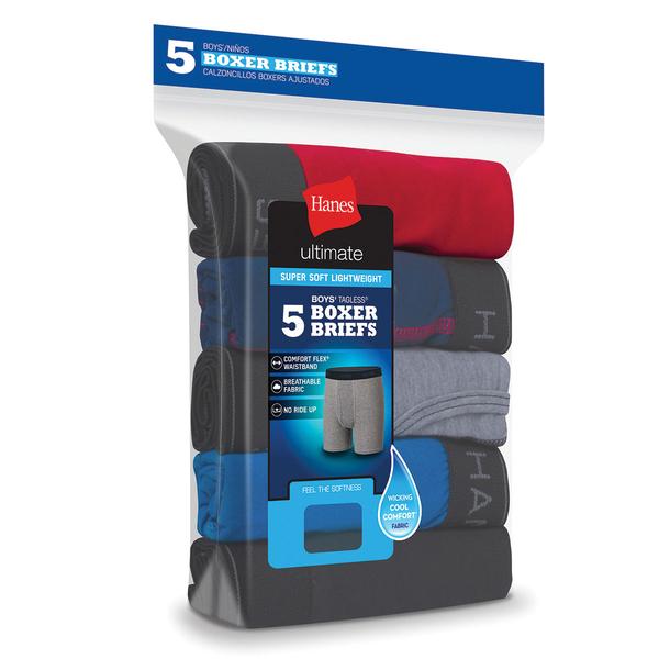 Boys (8-20) Hanes(R) Ultimate 5pk. Boxer Briefs alternate view