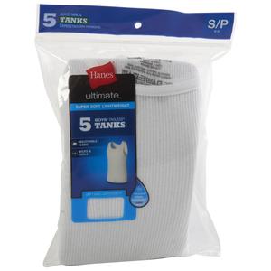 Boys (8-20) Hanes(R) Ultimate 5pk. Athletic Tank Tops - White alternate view