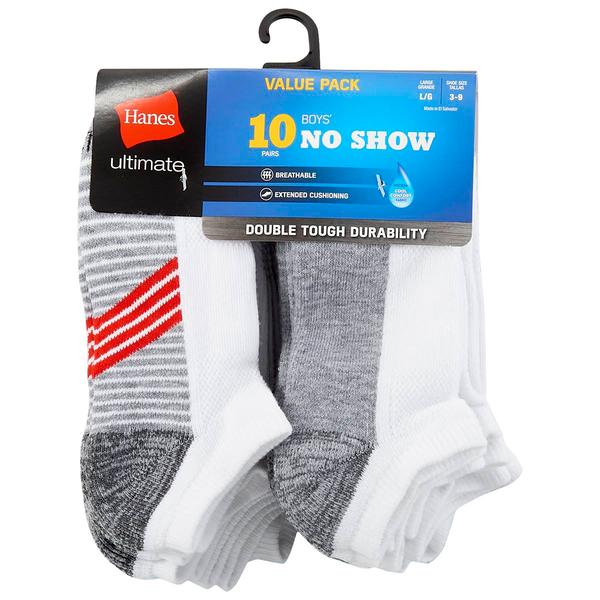 Boys (8-20) Hanes(R) Ultimate 10pk. No Show Socks