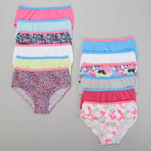 Girls Hanes(R) Ultimate 12pk. Fashion Cotton Briefs Underwear