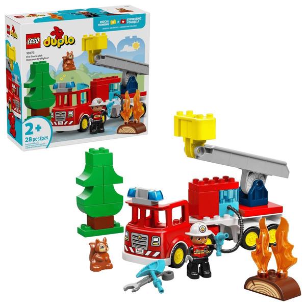 LEGO(R) DUPLO(R) Fire Truck w/ Hose & Firefighter Building Kit