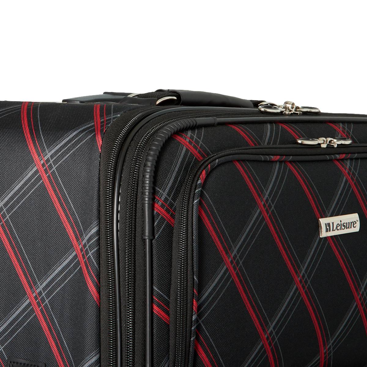 Leisure Lafayette 25in. Spinner Luggage - Black/Red