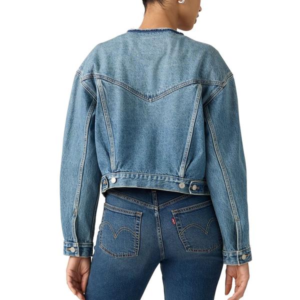 Womens Levi's(R) 90s Collarless Cropped Trucker Denim Jacket alternate view