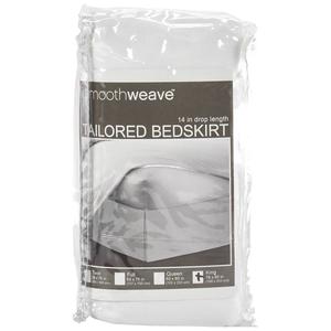 Smooth Weave Tailored Poly/Cotton Blend 14in. Bed Skirt