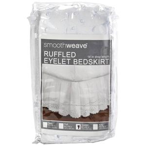Smooth Weave Ruffled Eyelet Bed Skirt