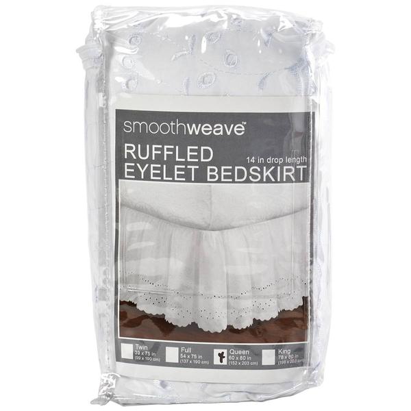 Smooth Weave Ruffled Eyelet Bed Skirt