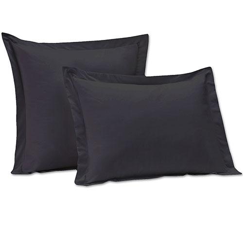 Fresh Ideas 2pk. Tailored Poplin Shams - Black