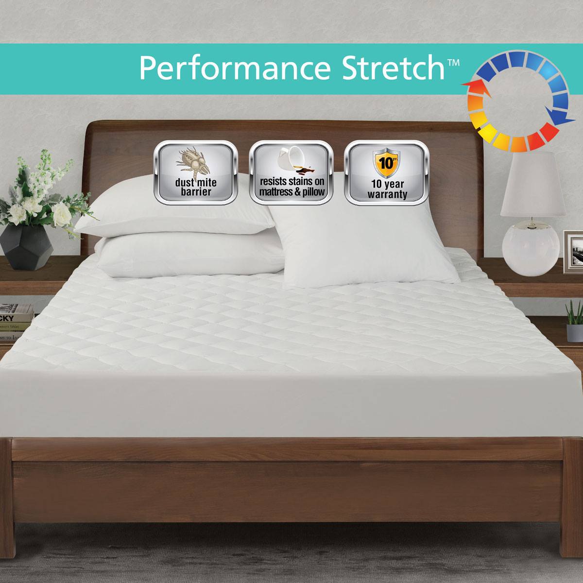 All-In-One Performance Stretch(tm) Fitted Mattress Pad