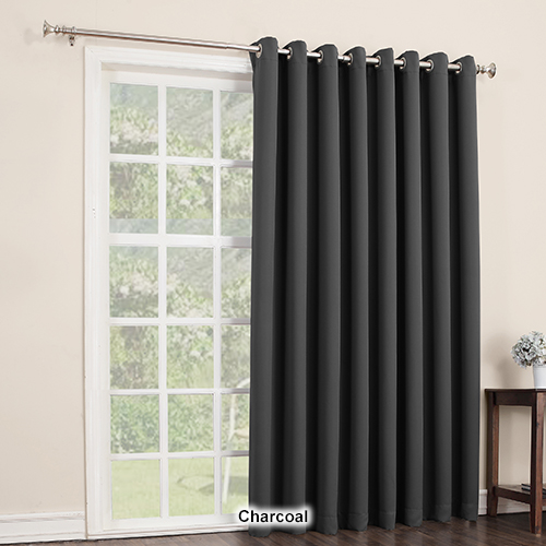 Sun Zero Jonah  Extra Wide Blackout Patio Curtain Panel