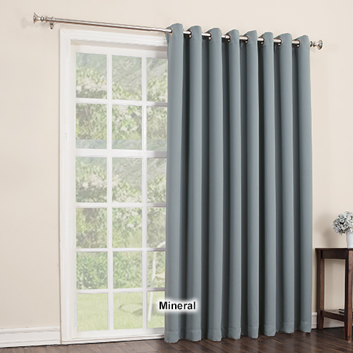 Sun Zero Jonah  Extra Wide Blackout Patio Curtain Panel