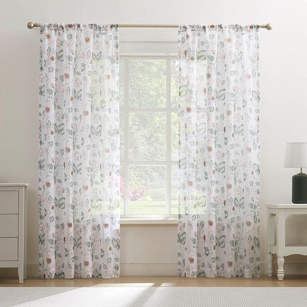 Atley Floral Puff Print Curtain Panel