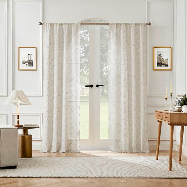 Avela Linen Sheer Curtain Pair