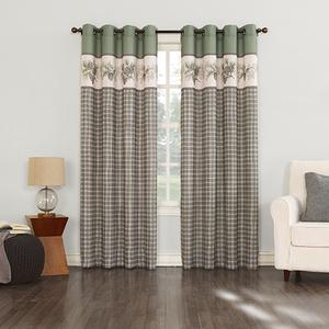 Berkshire Print Pieced Grommet Curtain Panel