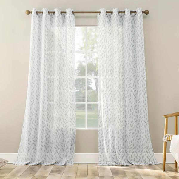 Hollis Floral Puff Gromet Panel Curtain